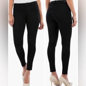 Kut from the Kloth Donna High Rise Ankle Skinny Jean Black Size 8 Preppy Classic